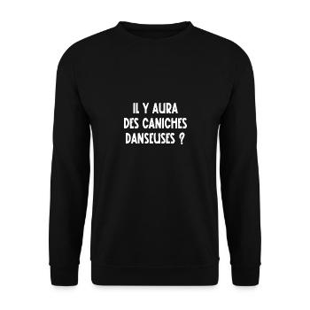 il y aura des caniches danseuses ? - Sweat-shirt Unisexe - noir - Devant - Alina (178cm) & Michal (187cm)