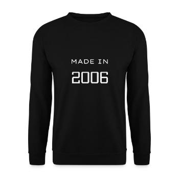 Made in 2006 Year Birthday Day - Unisex Sweatshirt - black - Front - Alina (178cm) & Michal (187cm)