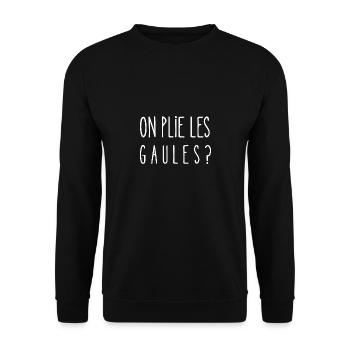 on plie les gaules ? - Sweat-shirt Unisexe - noir - Devant - Alina (178cm) & Michal (187cm)
