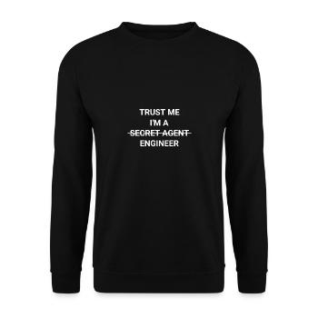 Trust Me I m A Secret Agent Engineer - Unisex Sweatshirt - black - Front - Alina (178cm) & Michal (187cm)