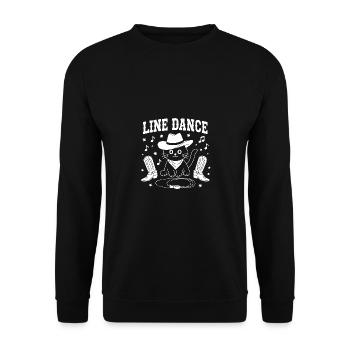 J’adore mon chat et la danse en ligne - Sweat-shirt Unisexe - noir - Devant - Alina (178cm) & Michal (187cm)