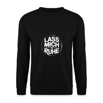 Lasst mir meine Ruhe - nicht stören - Unisex Pullover - Schwarz - Vorne - Alina (178cm) & Michal (187cm)