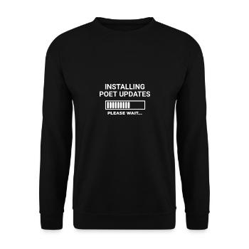 Installing Poet Updates Please Wait - Unisex Sweatshirt - black - Front - Alina (178cm) & Michal (187cm)
