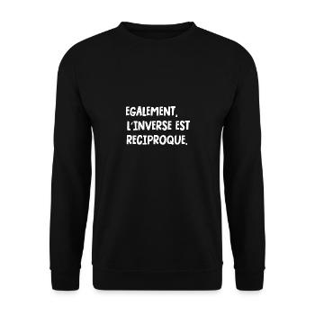 également, l'inverse est réciproque - Sweat-shirt Unisexe - noir - Devant - Alina (178cm) & Michal (187cm)