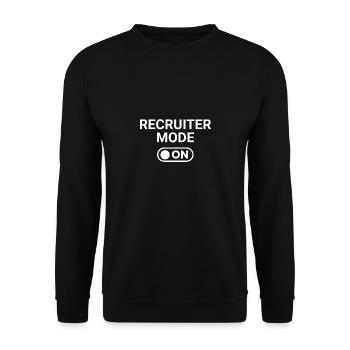 Recruiter Mode ON - Unisex Sweatshirt - black - Front - Alina (178cm) & Michal (187cm)