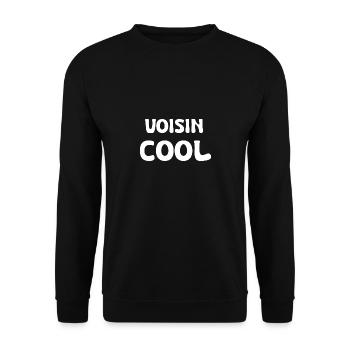 voisin cool - Sweat-shirt Unisexe - noir - Devant - Alina (178cm) & Michal (187cm)