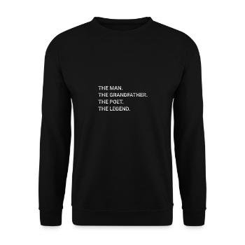 The Man The Grandfather Poet The Legend - Unisex Sweatshirt - black - Front - Alina (178cm) & Michal (187cm)