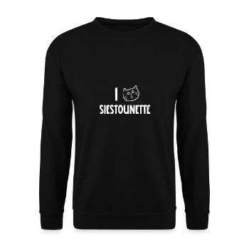 I love siestounette - Sweat-shirt Unisexe - noir - Devant - Alina (178cm) & Michal (187cm)