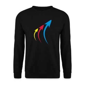 pfeile formen symbole - Unisex Pullover - Schwarz - Vorne - Alina (178cm) & Michal (187cm)