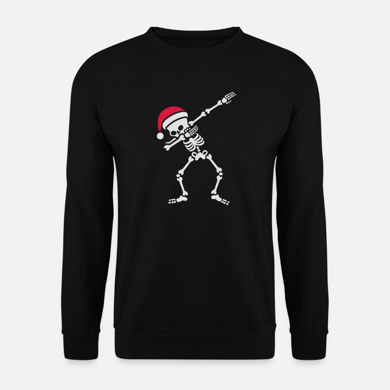Santa dab / dabbing skeleton - Unisex Sweatshirt - black