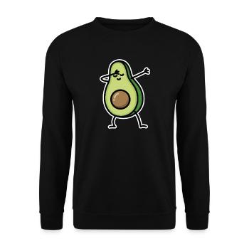 Avocado dab dabbing - Unisex Sweatshirt - black - Front - Alina (178cm) & Michal (187cm)
