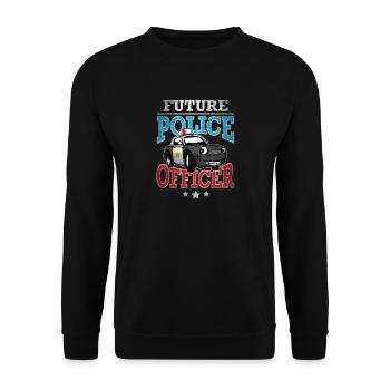 Future Police Officer - Sweat-shirt Unisexe - noir - Devant - Alina (178cm) & Michal (187cm)