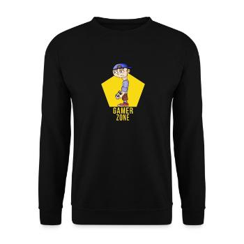 Gamer Zone - Unisex Sweatshirt - black - Front - Alina (178cm) & Michal (187cm)