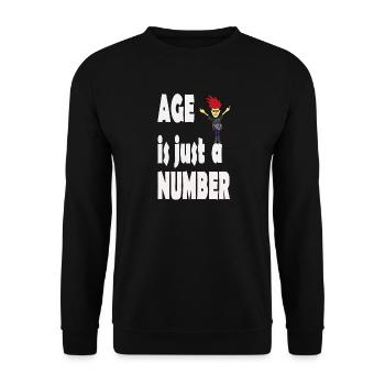 Age is just a number - Unisex Sweatshirt - black - Front - Alina (178cm) & Michal (187cm)