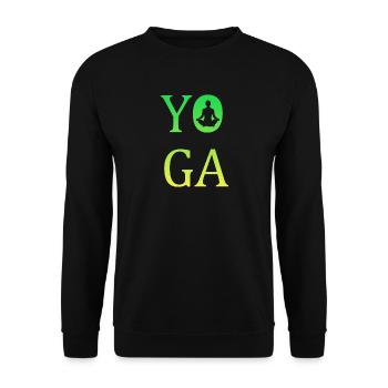 Yoga - Unisex Pullover - Schwarz - Vorne - Alina (178cm) & Michal (187cm)
