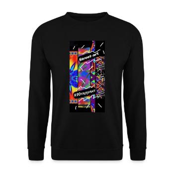 Street art 5 4000 - Sweat-shirt Unisexe - noir - Devant - Alina (178cm) & Michal (187cm)