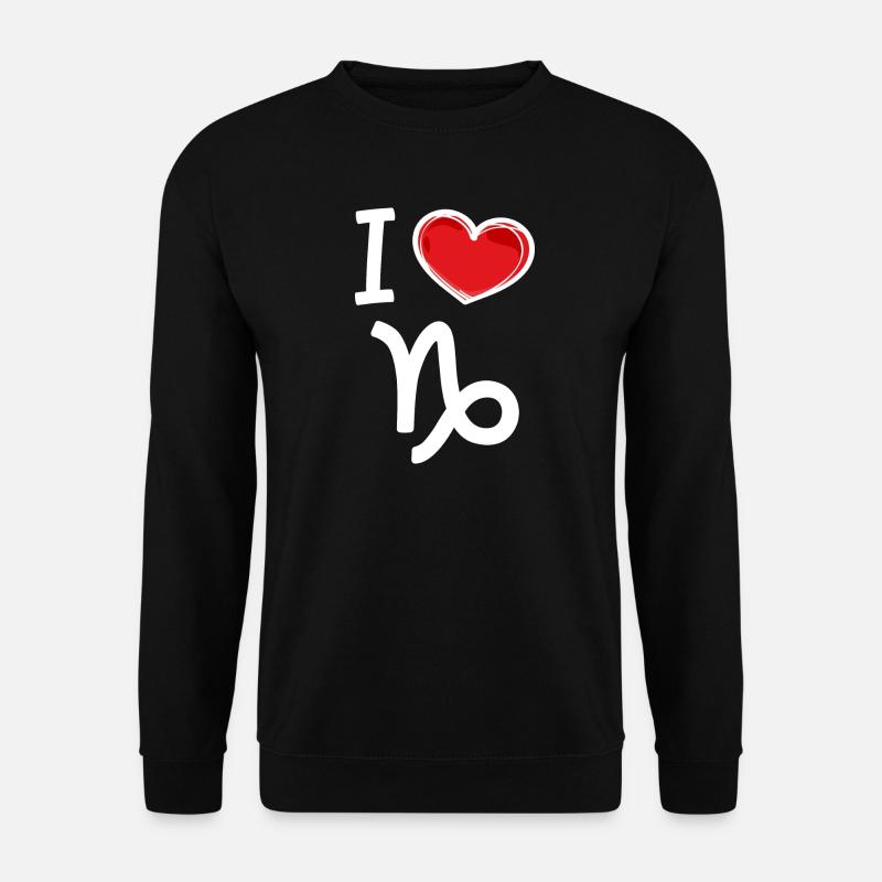 Horoskop Gezeiten Steinbock Herz Statement - Unisex Pullover - Schwarz