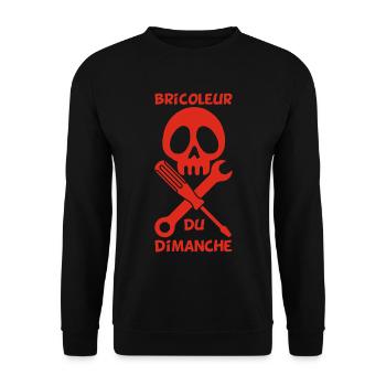 Bricoleur du dimanche (rouge) - Sweat-shirt Unisexe - noir - Devant - Alina (178cm) & Michal (187cm)
