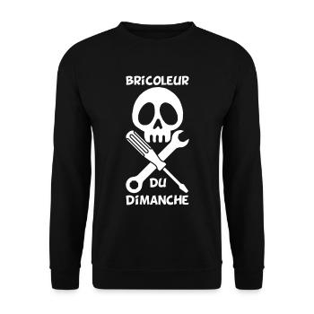 Bricoleur du dimanche (blanc) - Sweat-shirt Unisexe - noir - Devant - Alina (178cm) & Michal (187cm)