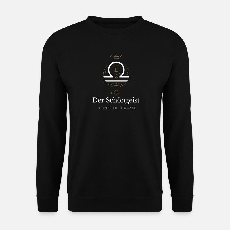 Der Schöngeist - Sternzeichen Waage - Unisex Pullover - Schwarz
