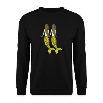 meerjungfrau 2er pack - Unisex Pullover - Schwarz - Vorne - Alina (178cm) & Michal (187cm)
