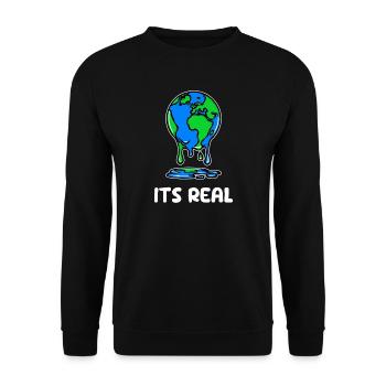 Global Warming Environment Earth Statement Environmental Damage - Unisex Sweatshirt - black - Front - Alina (178cm) & Michal (187cm)