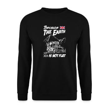 Landy parce que la Terre n’est pas plate - Sweat-shirt Unisexe - noir - Devant - Alina (178cm) & Michal (187cm)