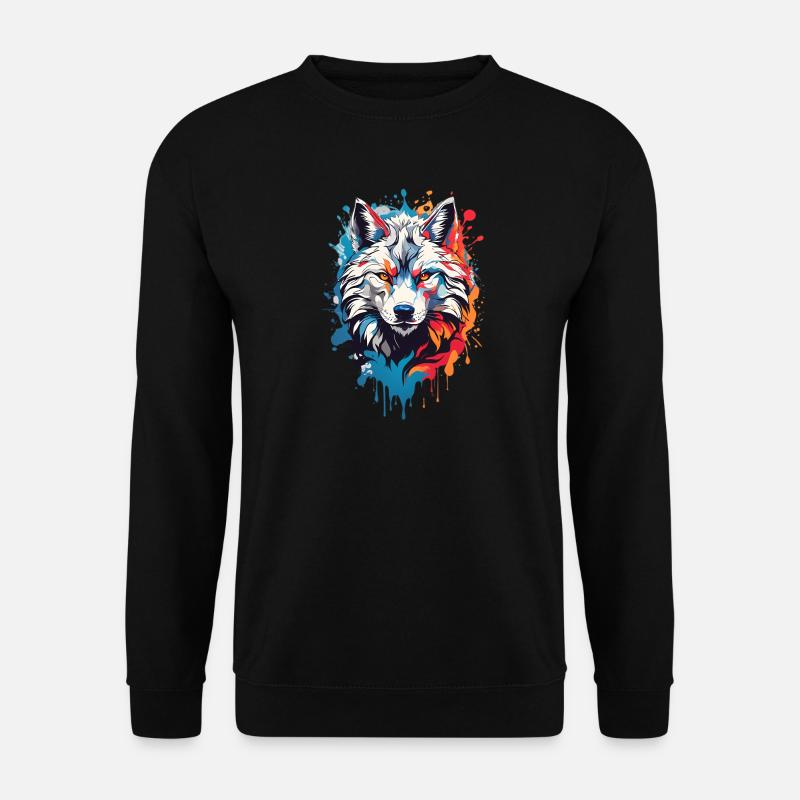 Coole Wolf - Unisex Pullover - Schwarz