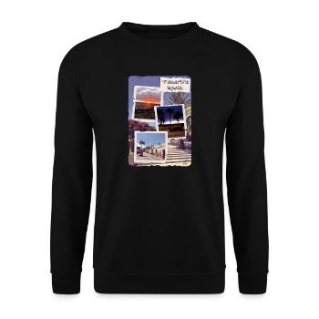 Tenerife Landscapes at Sunset - Unisex Sweatshirt - black - Front - Alina (178cm) & Michal (187cm)