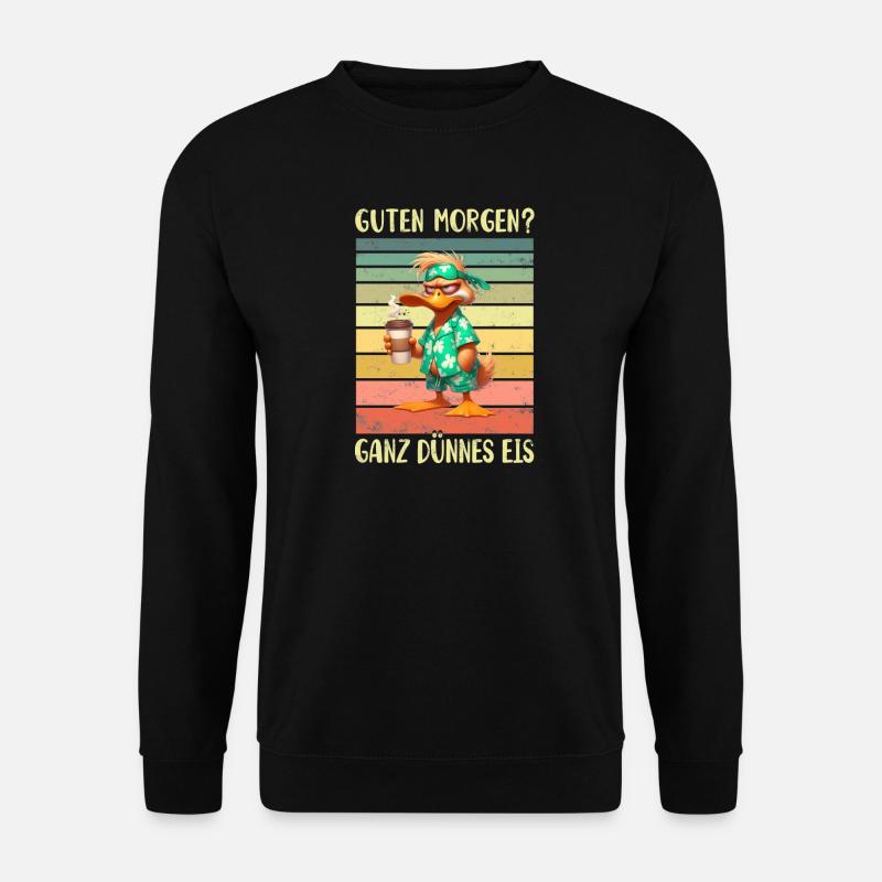 Ente Morgenmuffel - Unisex Pullover - Schwarz