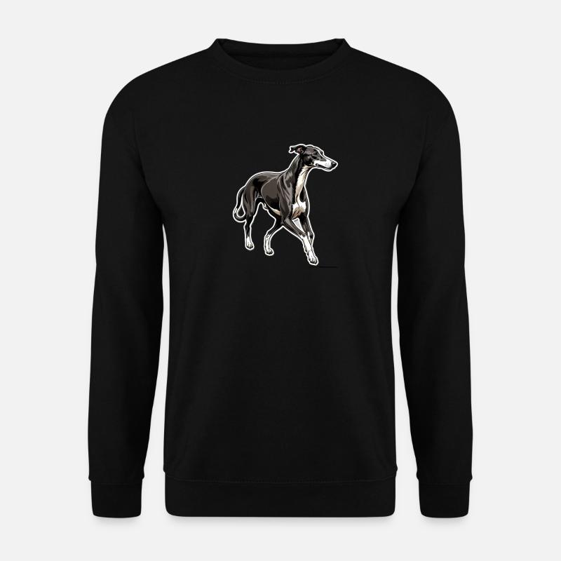 Greyhound Silhouette Elegant Contour - Unisex Sweatshirt - black