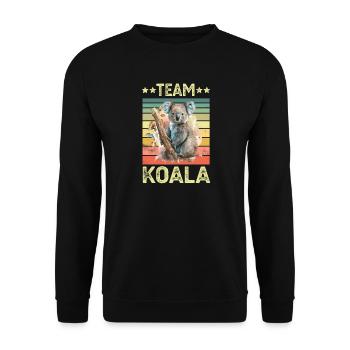 Koala Koala Bear - Unisex Sweatshirt - black - Front - Alina (178cm) & Michal (187cm)