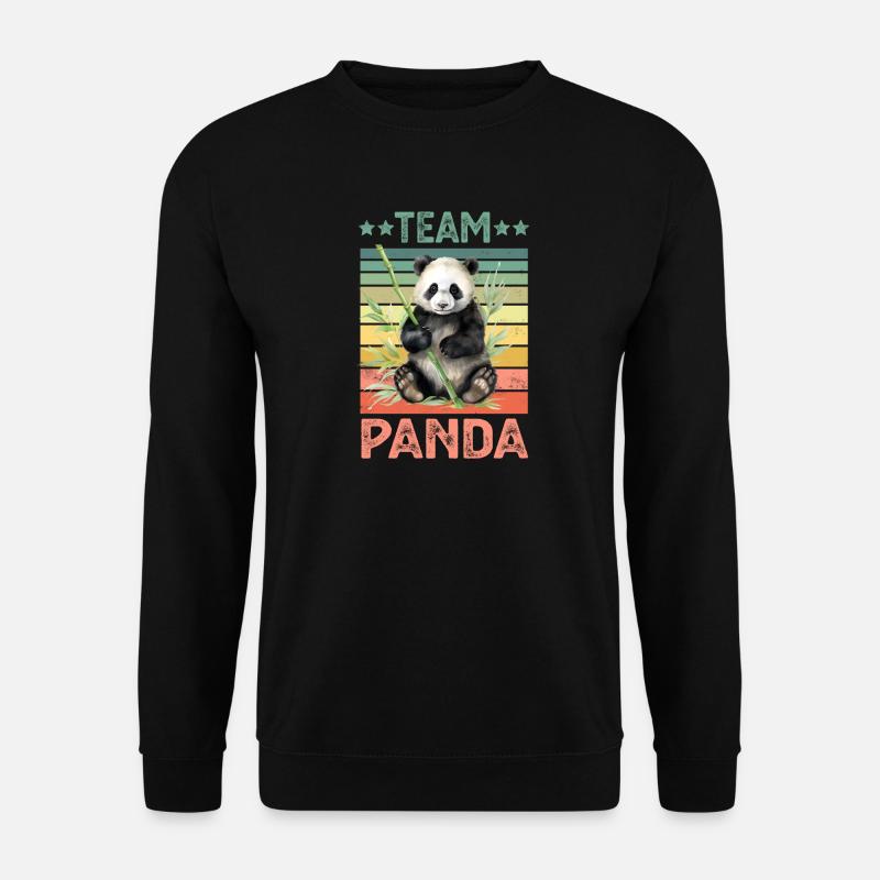 Panda Pandabär - Unisex Pullover - Schwarz