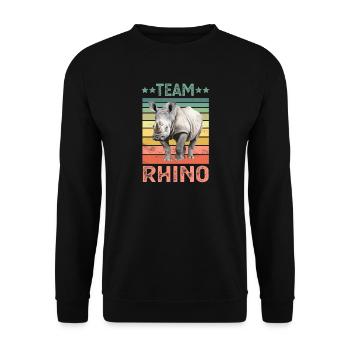 Rhinoceros - Unisex Sweatshirt - black - Front - Alina (178cm) & Michal (187cm)