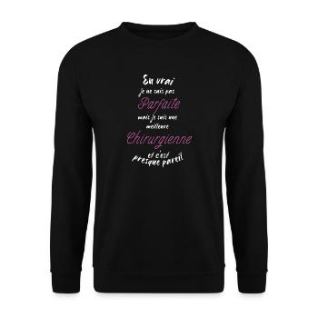 I am the best Surgeon - Unisex Sweatshirt - black - Front - Alina (178cm) & Michal (187cm)
