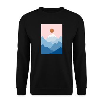 Mountain Landscape 2 - Unisex Sweatshirt - black - Front - Alina (178cm) & Michal (187cm)