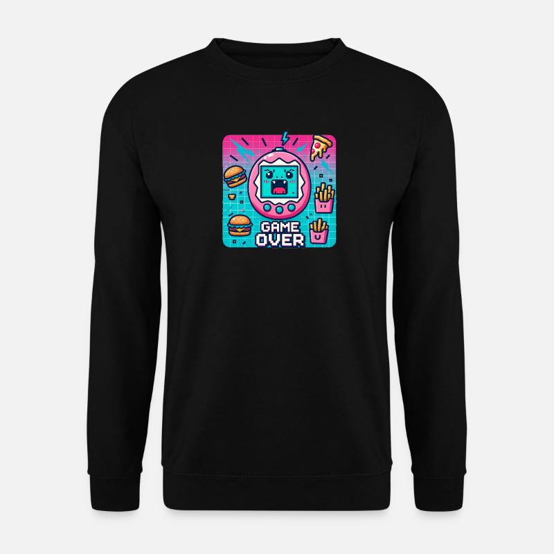 Console Pixel, rétro et snacks - Sweat-shirt Unisexe - noir