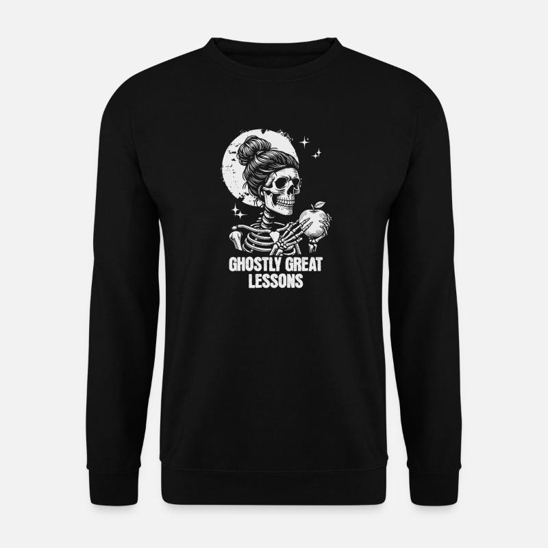 Funny Teacher Skeleton Halloween Classroom - Unisex Sweatshirt - black