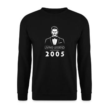 20. Geburtstag Living Legend (GENT) since 11/2005 - Unisex Pullover - Schwarz - Vorne - Alina (178cm) & Michal (187cm)