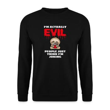 Bébé paresseux maléfique - Sweat-shirt Unisexe - noir - Devant - Alina (178cm) & Michal (187cm)