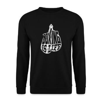 Boxing Glove Boxing - Unisex Sweatshirt - black - Front - Alina (178cm) & Michal (187cm)
