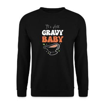 Thanksgiving Mama Mutter Oma Großmutter - Unisex Pullover - Schwarz - Vorne - Alina (178cm) & Michal (187cm)