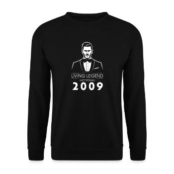 16. Geburtstag Living Legend (GENT) since 12/2009 - Unisex Pullover - Schwarz - Vorne - Alina (178cm) & Michal (187cm)
