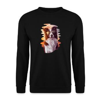 Cool Border Collie Before Sunset With - Unisex Sweatshirt - black - Front - Alina (178cm) & Michal (187cm)