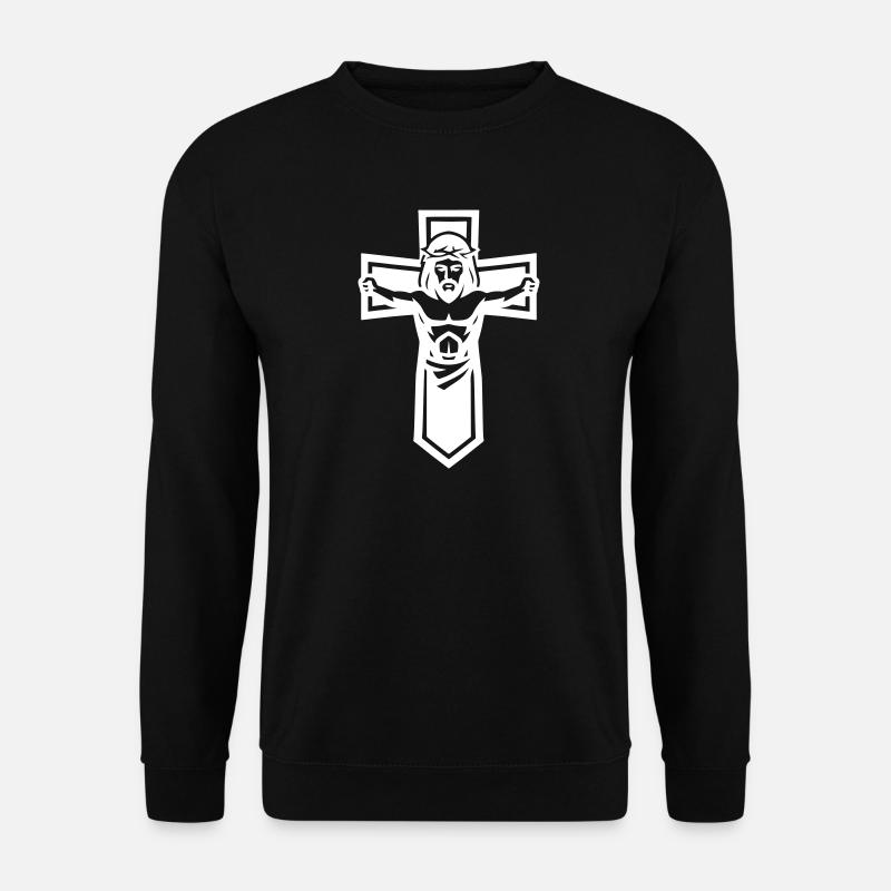 Jesus Kreuz Symbol Christlich - Unisex Pullover - Schwarz