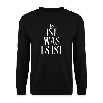 C’est comme ça – le design minimaliste - Sweat-shirt Unisexe - noir - Devant - Alina (178cm) & Michal (187cm)