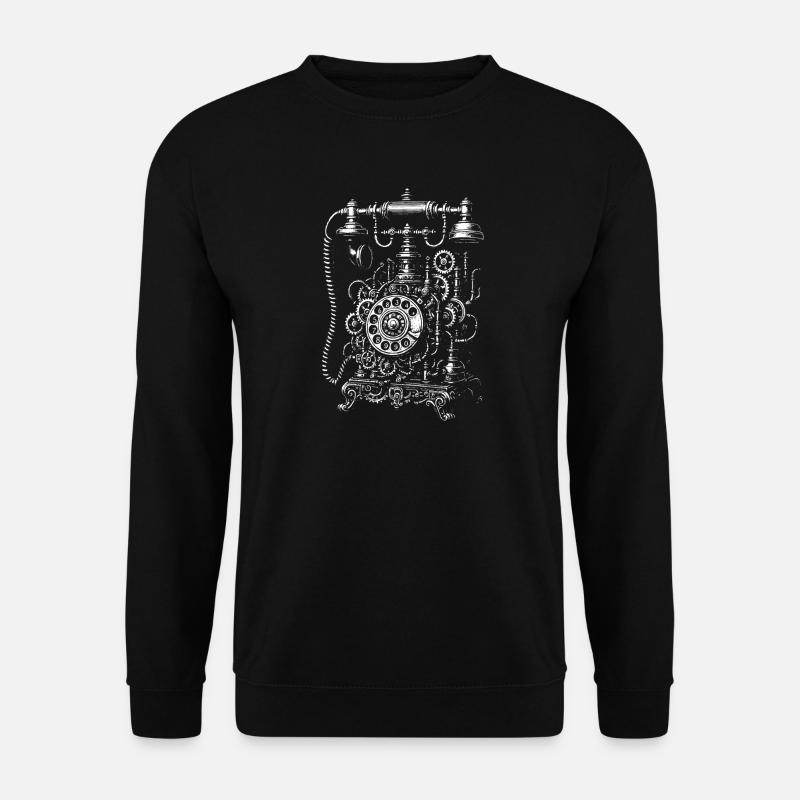 Steampunk-Wähltelefon - Unisex Pullover - Schwarz