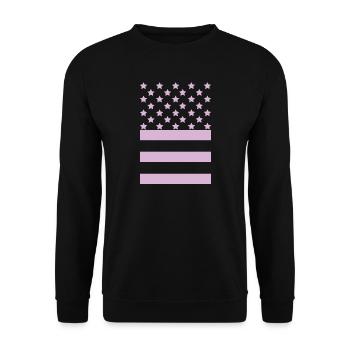 Pink Flag – Stars & Stripes Design - Unisex Sweatshirt - black - Front - Alina (178cm) & Michal (187cm)