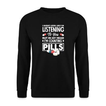 Pharmacist Pharmaceutical Technical - Unisex Sweatshirt - black - Front - Alina (178cm) & Michal (187cm)