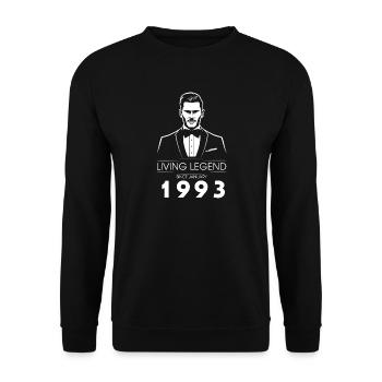33. Geburtstag Living Legend (GENT) since 01/1993 - Unisex Sweatshirt - black - Front - Alina (178cm) & Michal (187cm)